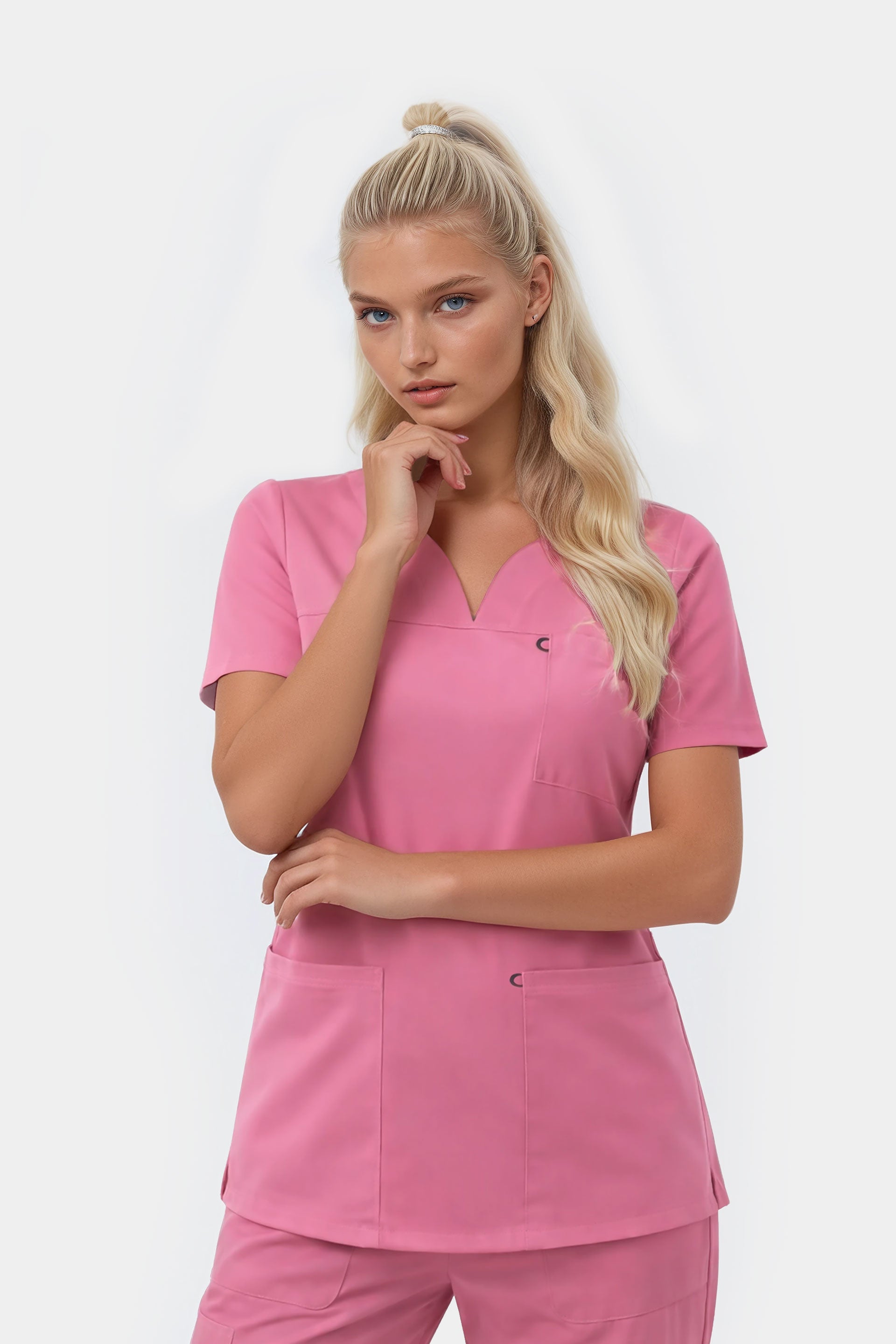 Bluza medyczna damska Amelia - kolor ash pink