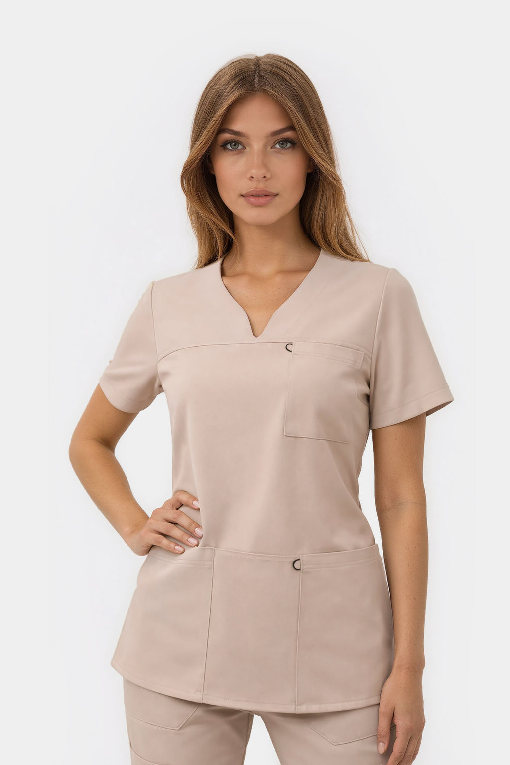 Bluza medyczna damska Amelia - kolor beige