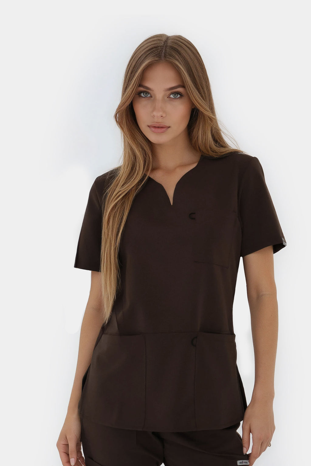 Bluza medyczna damska Amelia - kolor choco