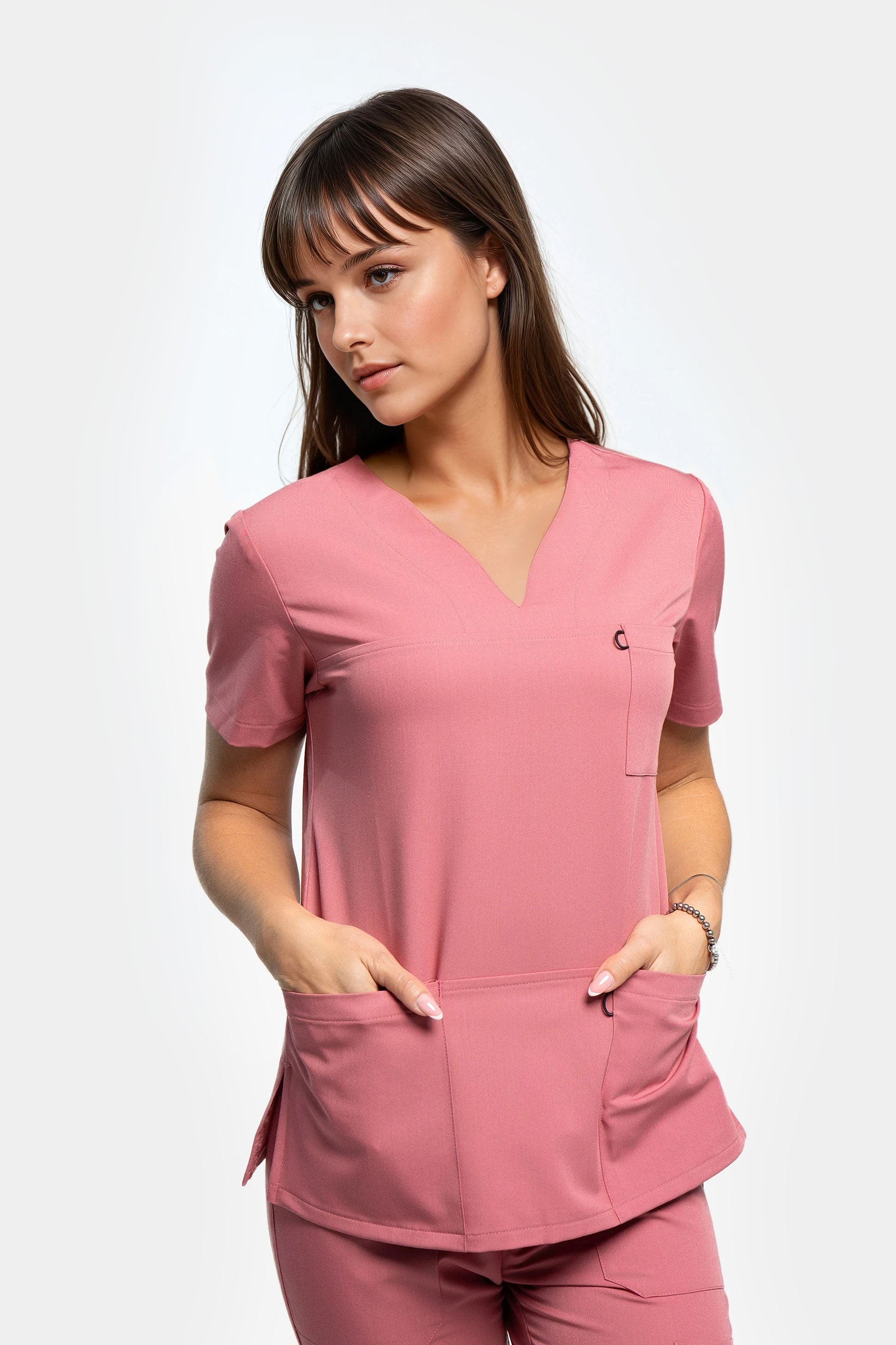 Bluza medyczna damska Amelia - kolor rose tan