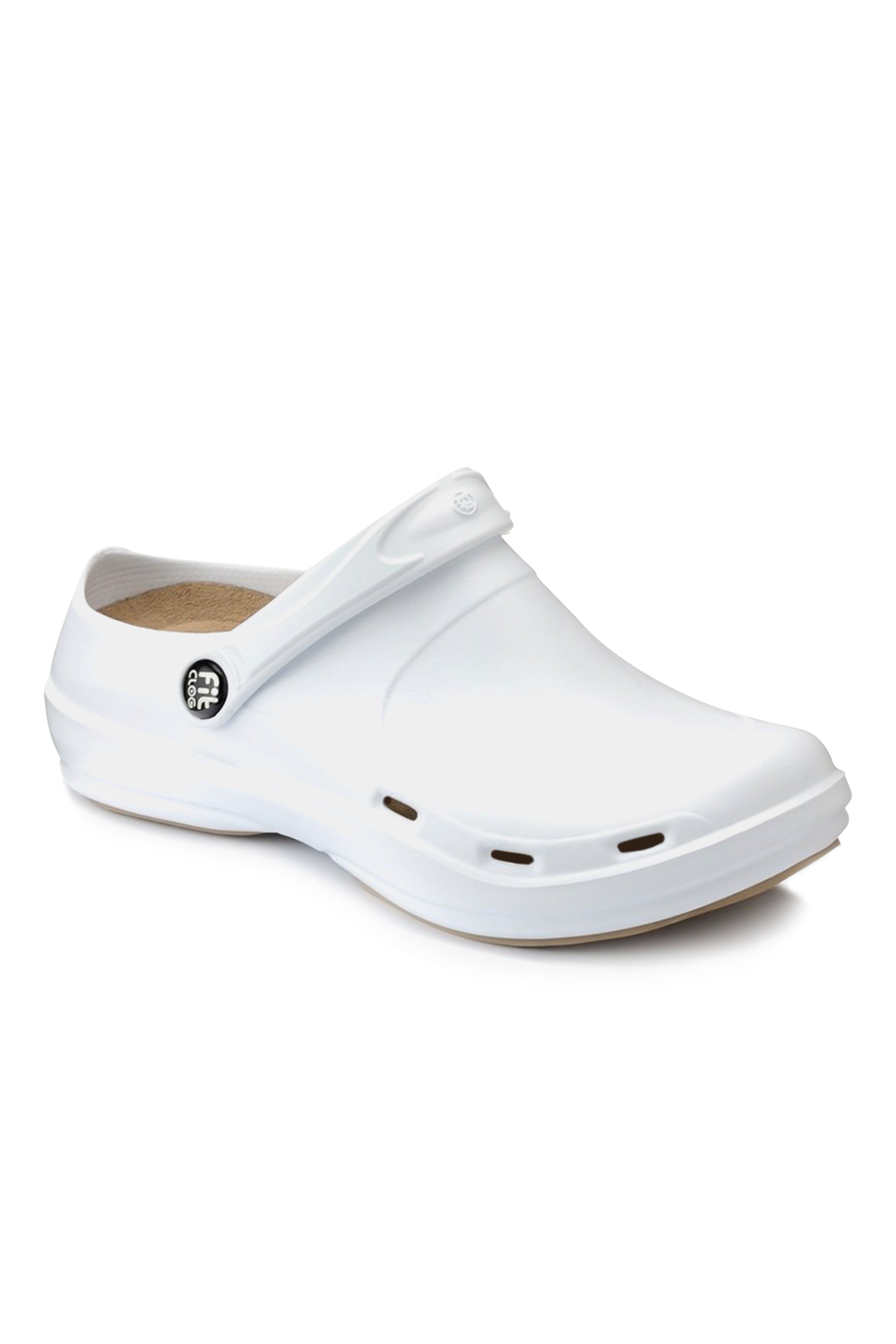 Obuwie medyczne męskie, piankowe FitClog Basic  - kolor biały