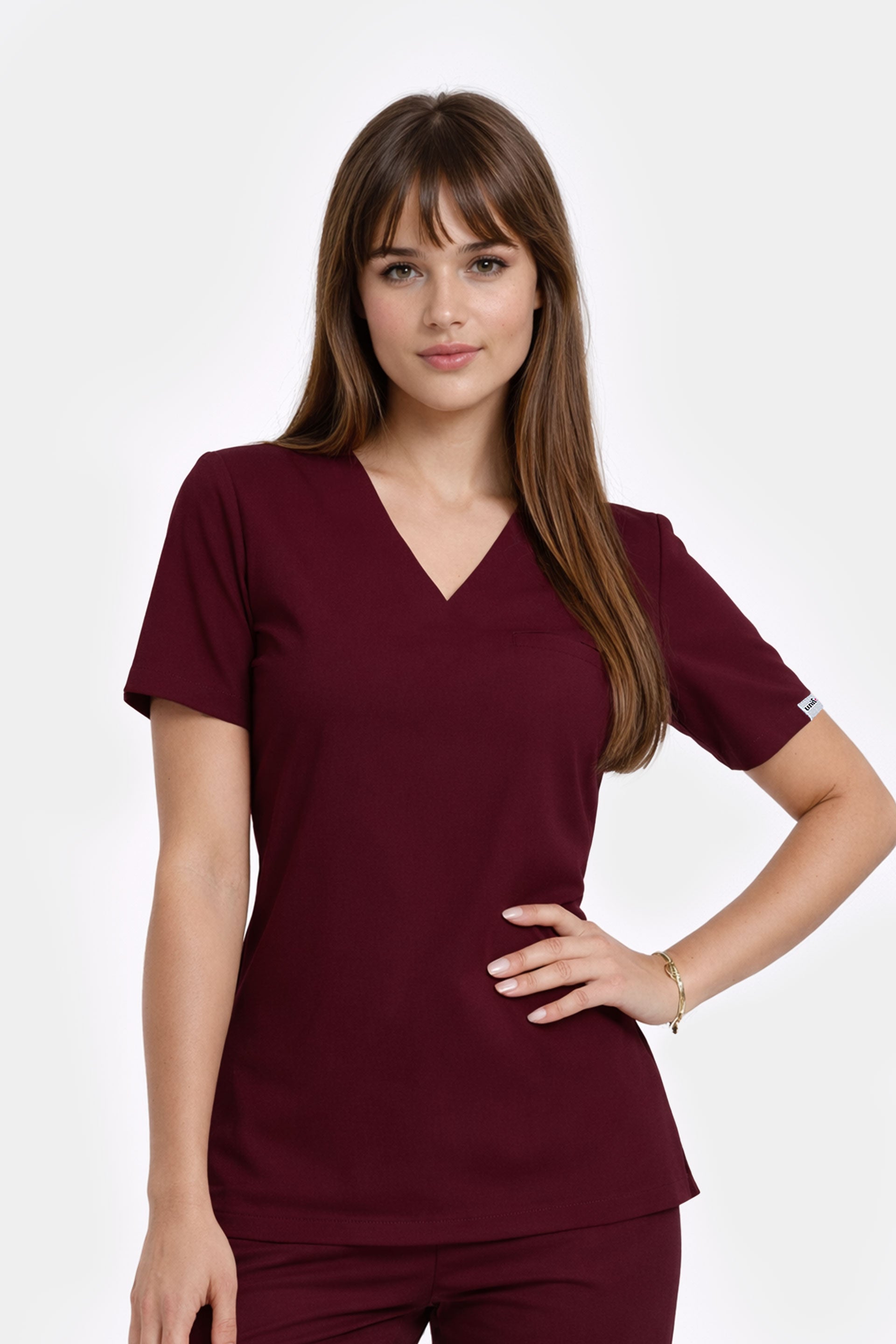 Medyczna bluza damska Cami - kolor bordo