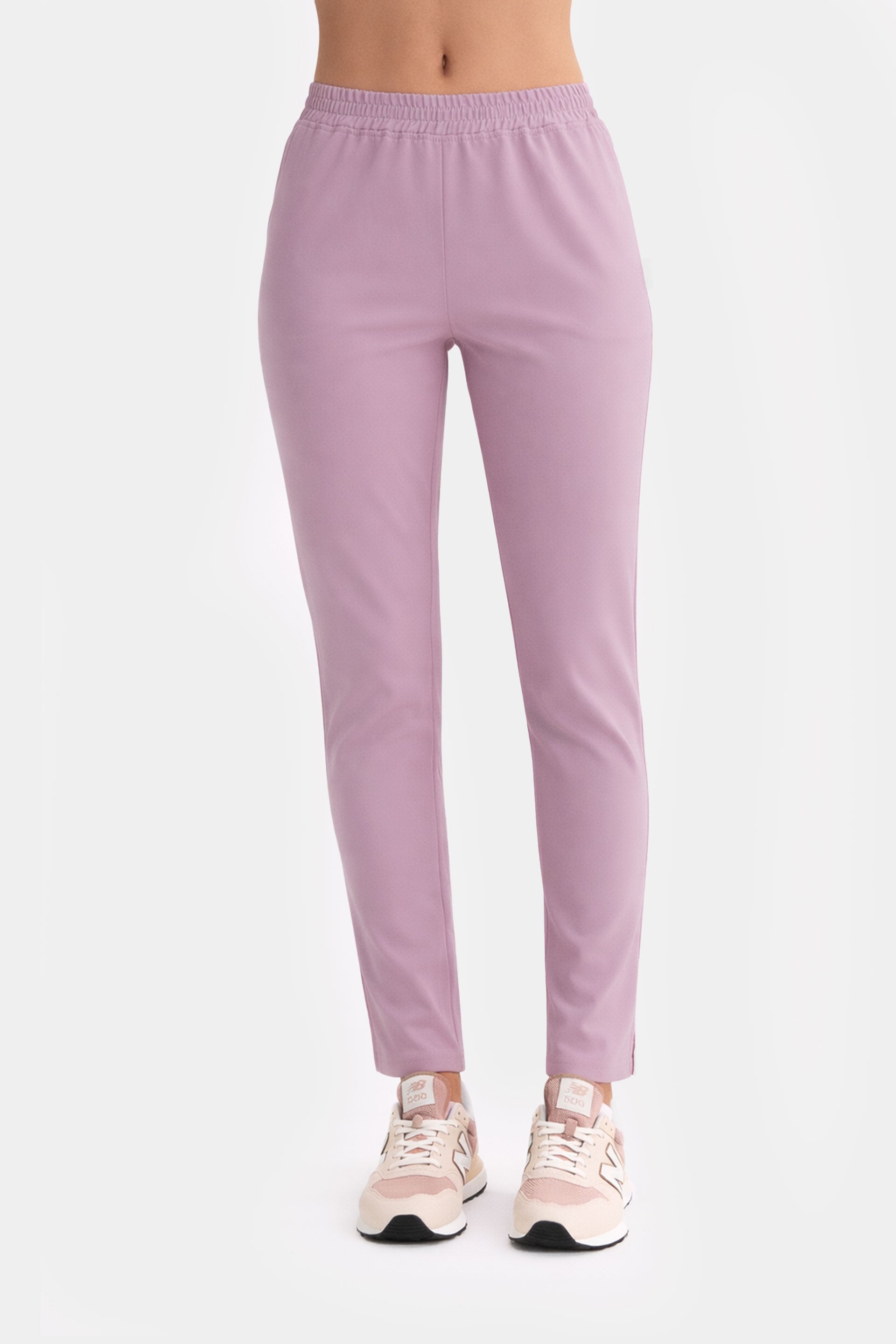 Damskie spodnie medyczne Fit - kolor blush lilac