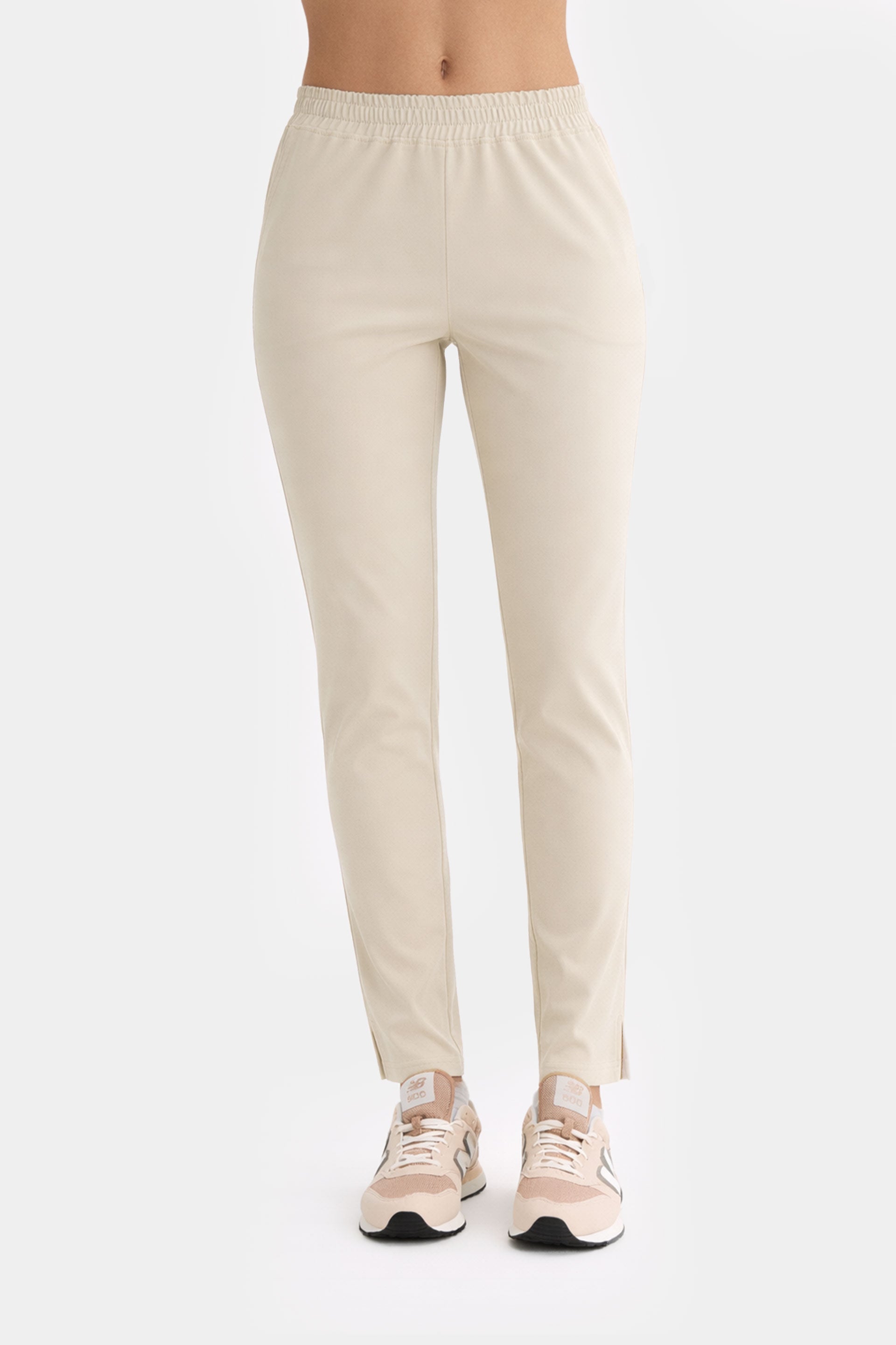 Damskie spodnie medyczne Fit - kolor vanilla beige
