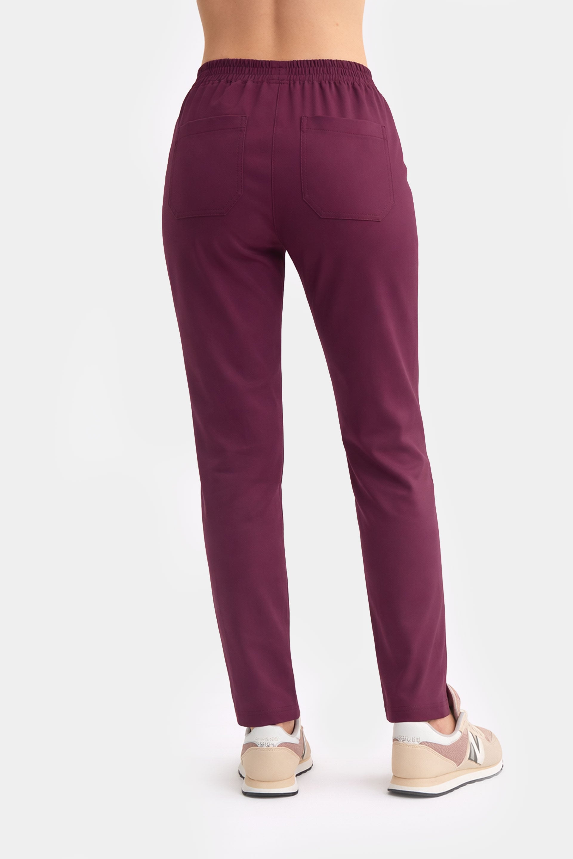 Damskie spodnie medyczne Fit - kolor wine berry