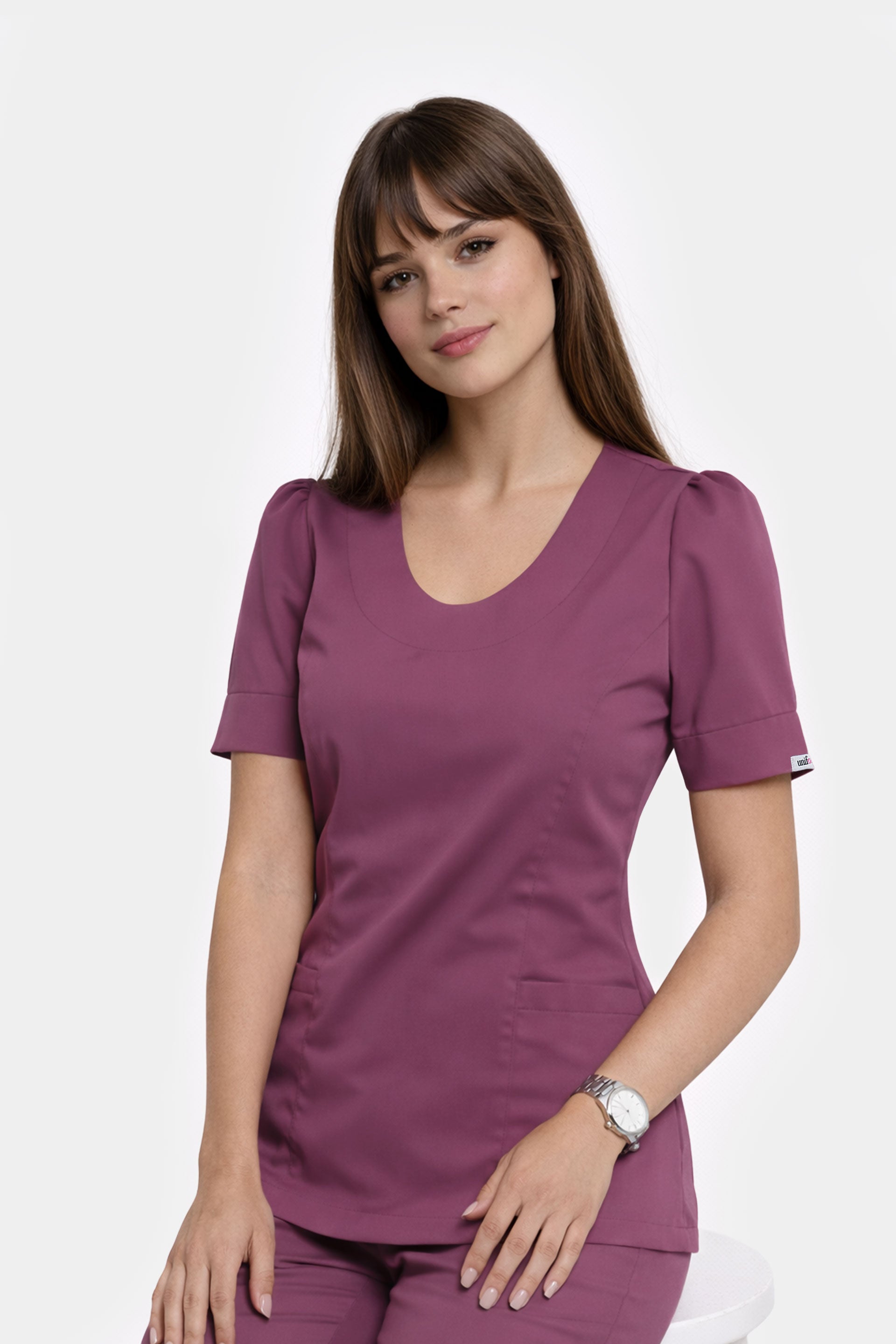 Medyczna bluza damska Julia - kolor dry rose