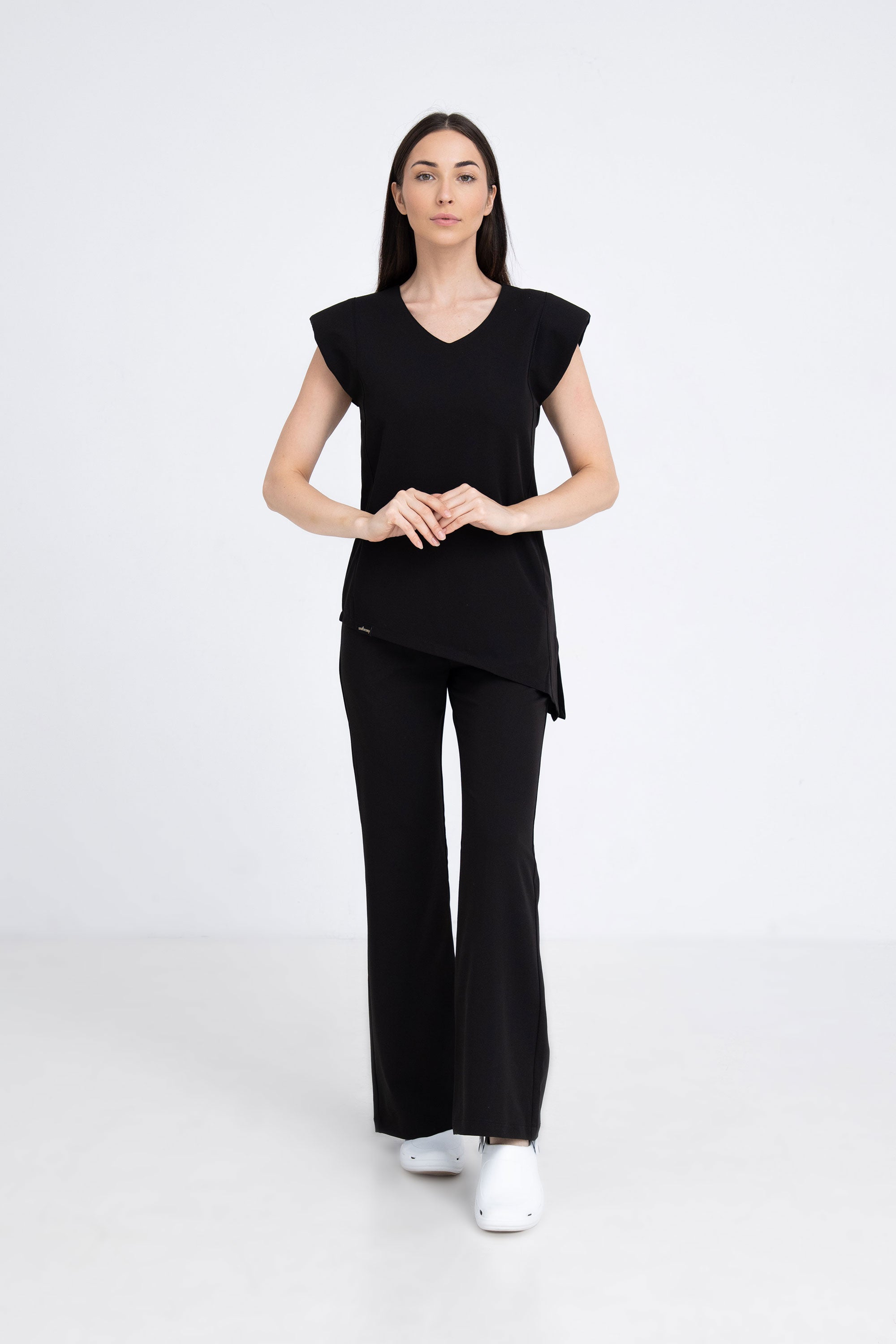 Kosmetyczna bluzka damska Raya - kolor black