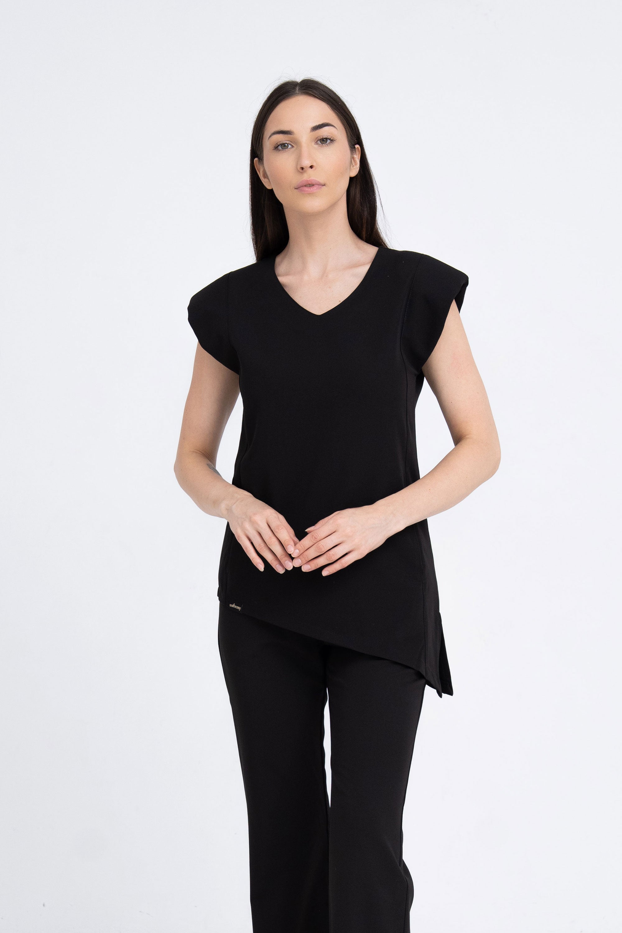 Kosmetyczna bluzka damska Raya - kolor black