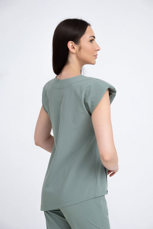 Kosmetyczna bluzka damska Raya - kolor lily pad