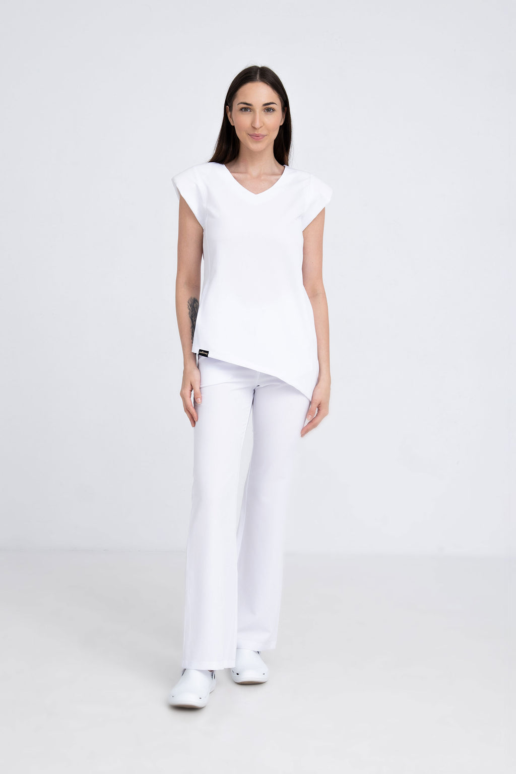 Kosmetyczna bluzka damska Raya - kolor white