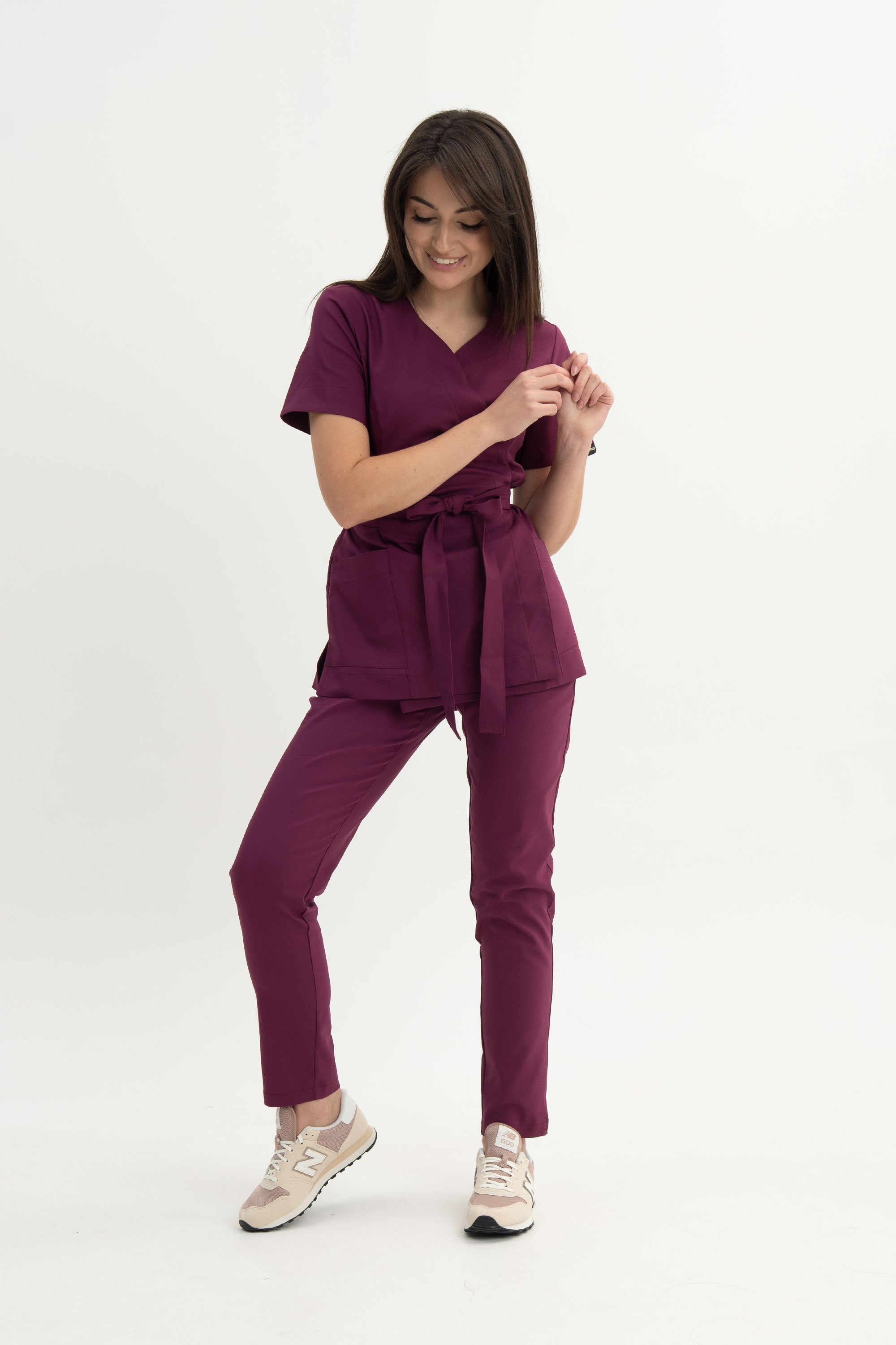 Tunika kosmetyczna Lili Premium - kolor wine berry