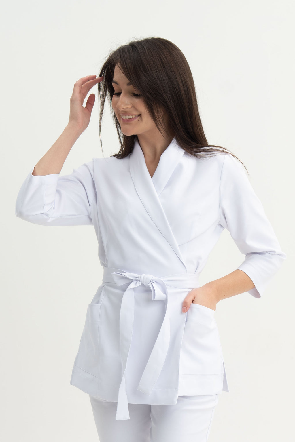 Tunika kosmetyczna Leti - kolor silk white