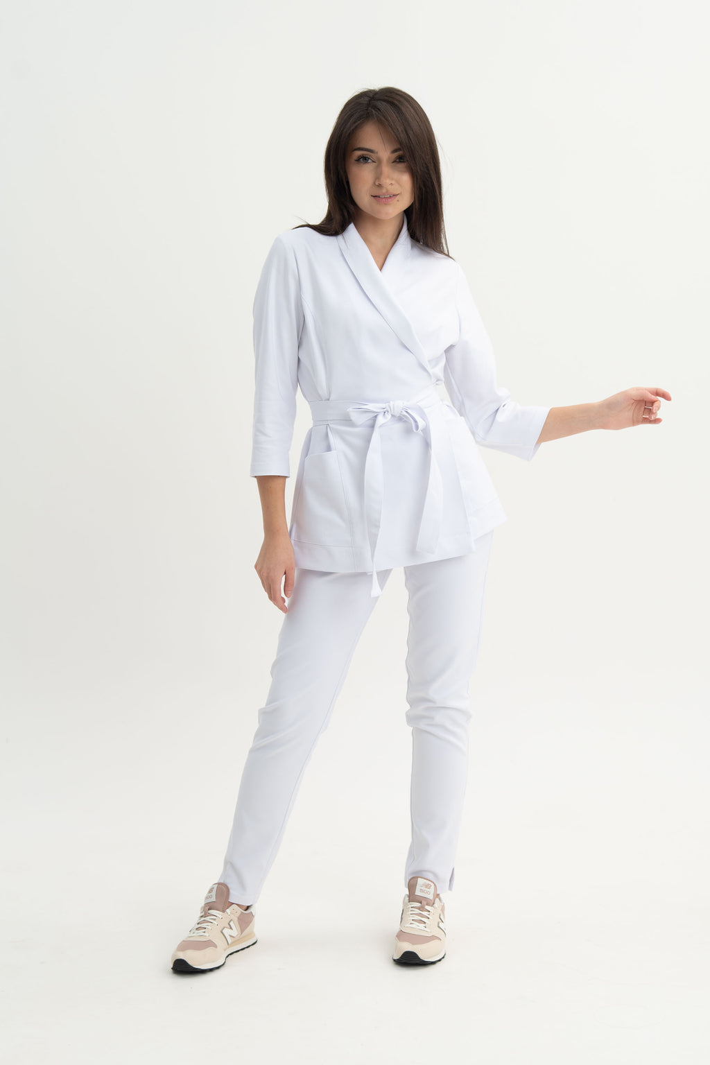 Tunika kosmetyczna Leti - kolor silk white