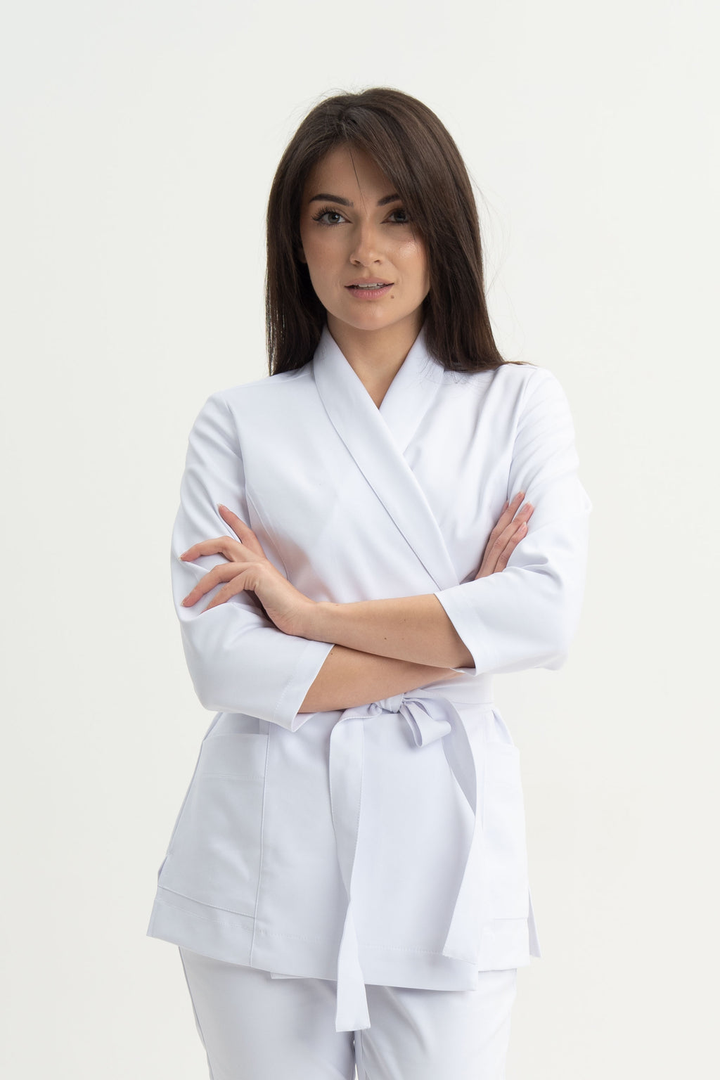 Tunika kosmetyczna Leti - kolor silk white