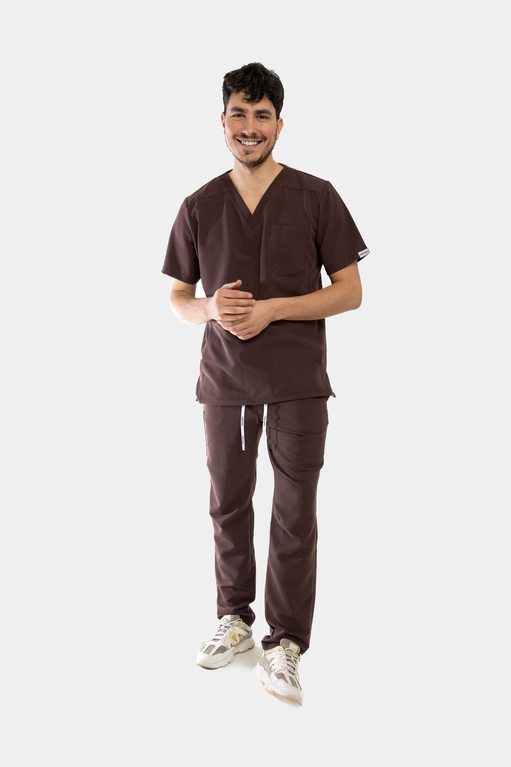 Męska bluza medyczna Harry - kolor choco