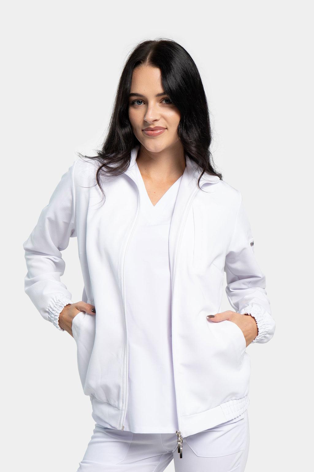 Kurtka bomberka damska - kolor white