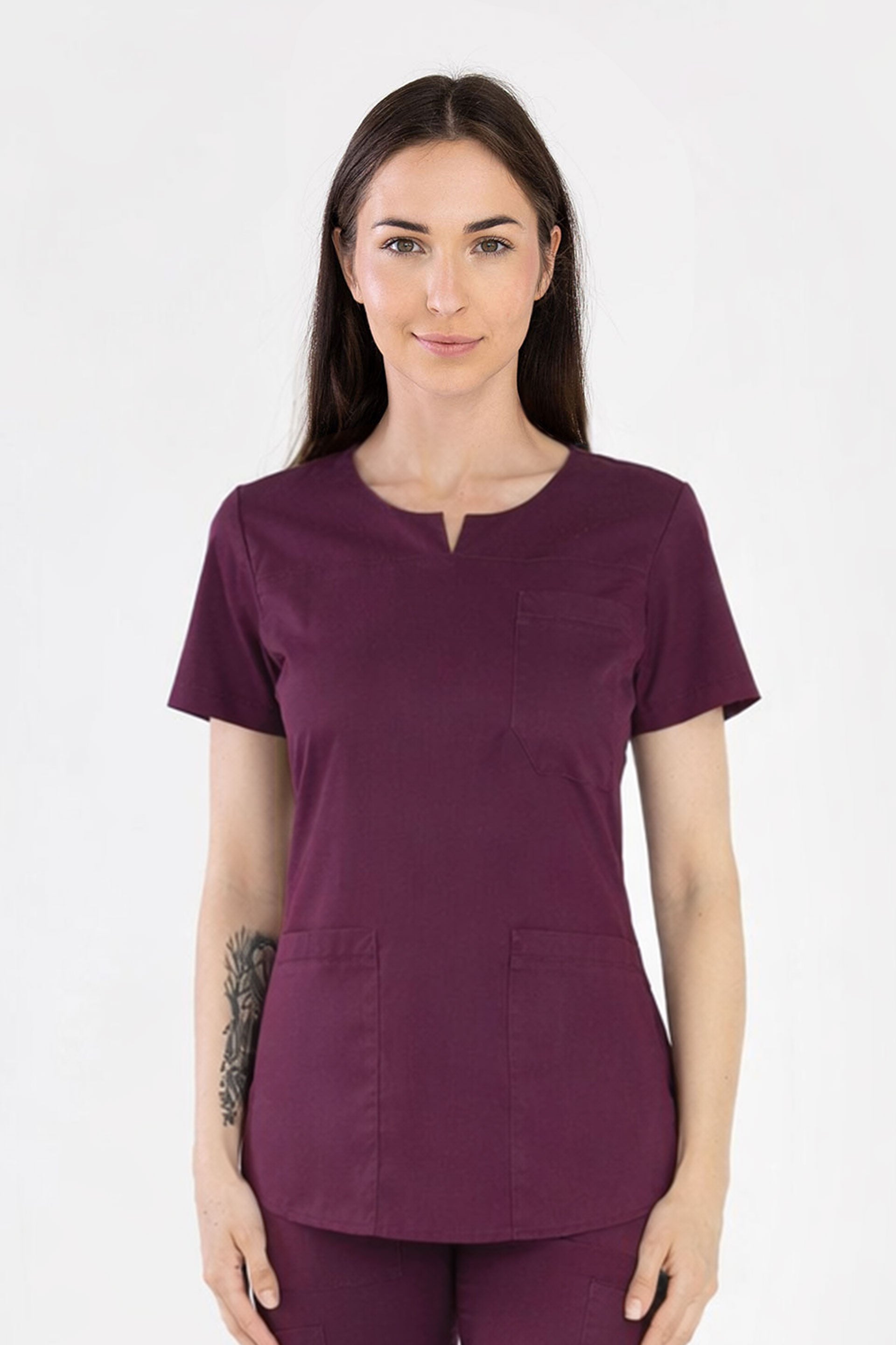 Komplet medyczny damski Coco - kolor bakłażan