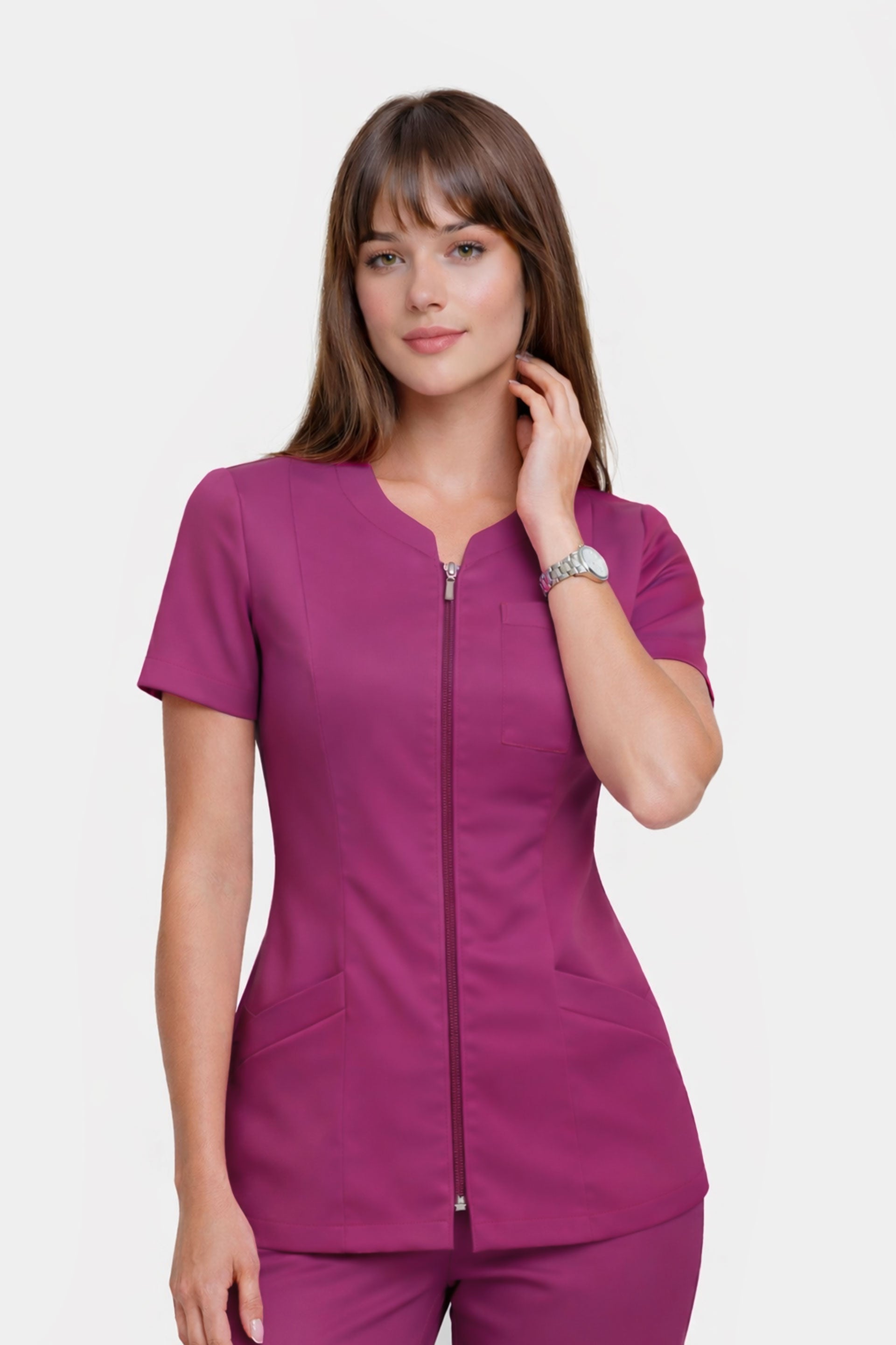 Damski żakiet medyczny Dagmara - kolor fuksja