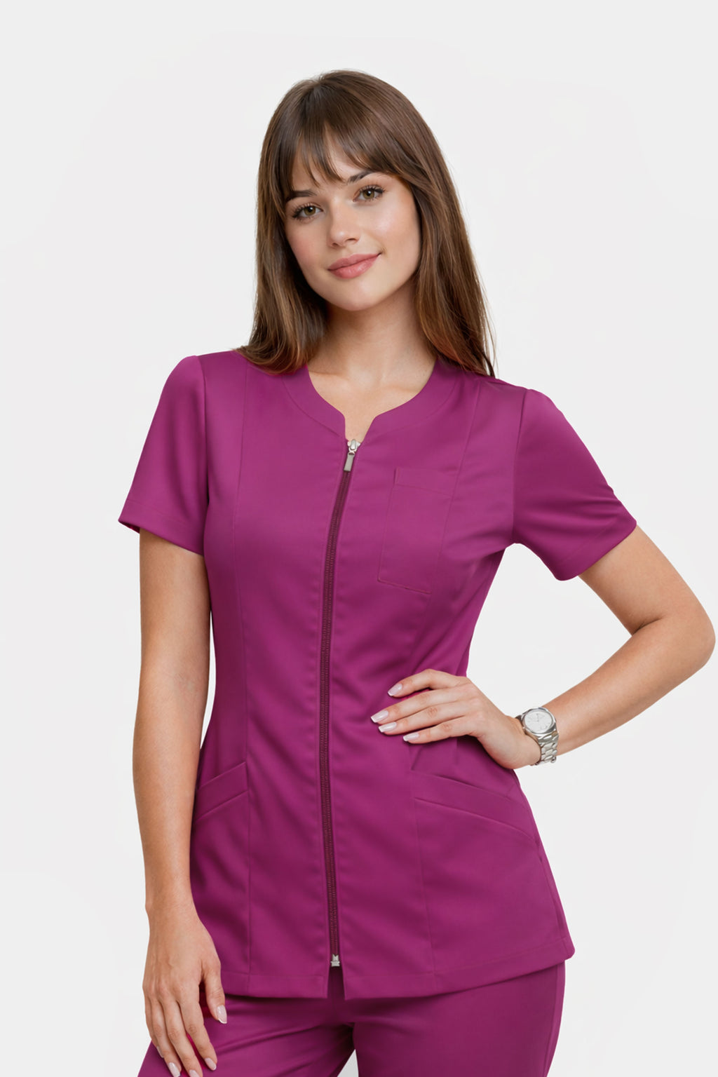 Damski żakiet medyczny Dagmara - kolor fuksja