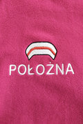 Haft POŁOŻNA na piersi i plecach