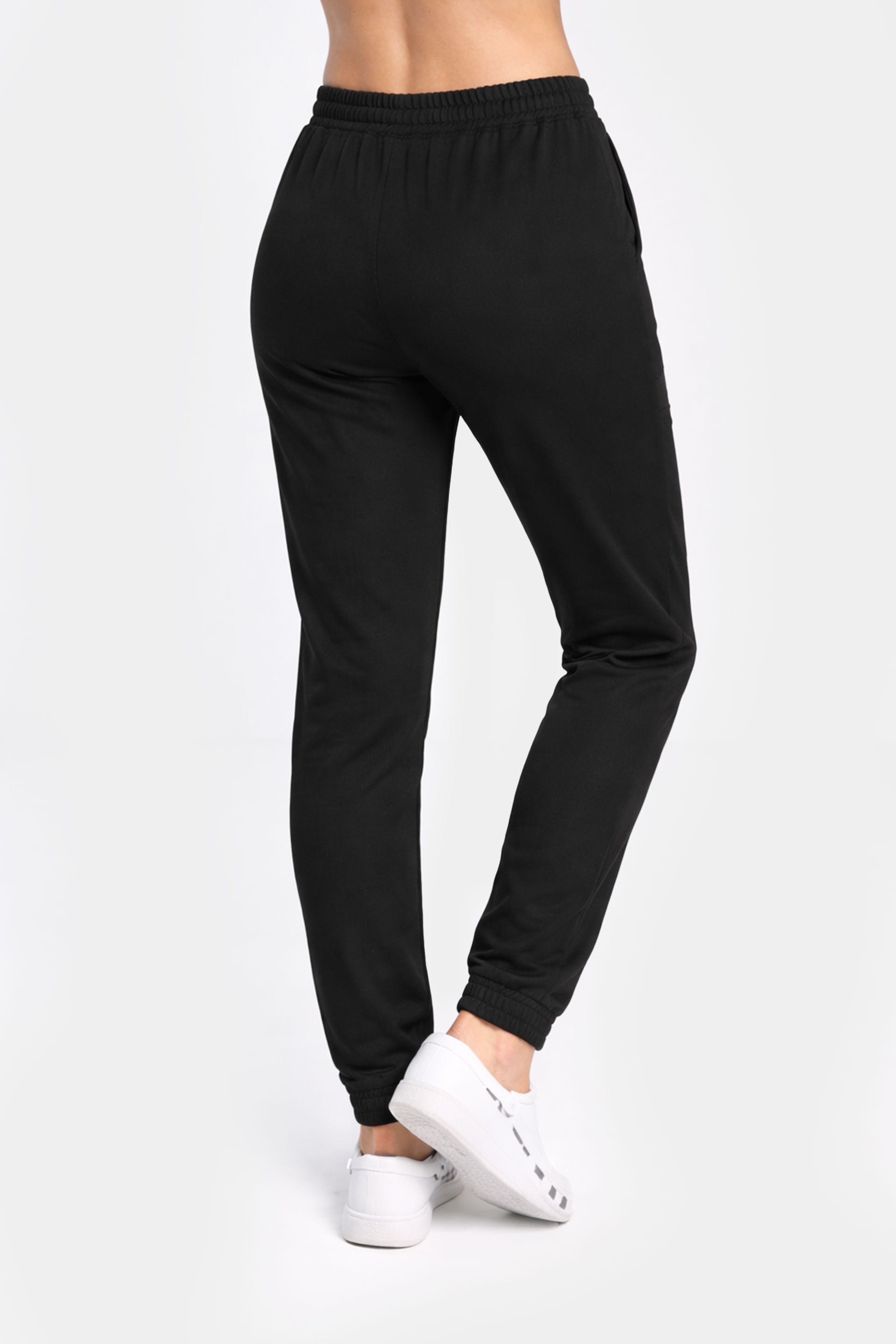 Damskie spodnie medyczne joggery Soft - kolor black