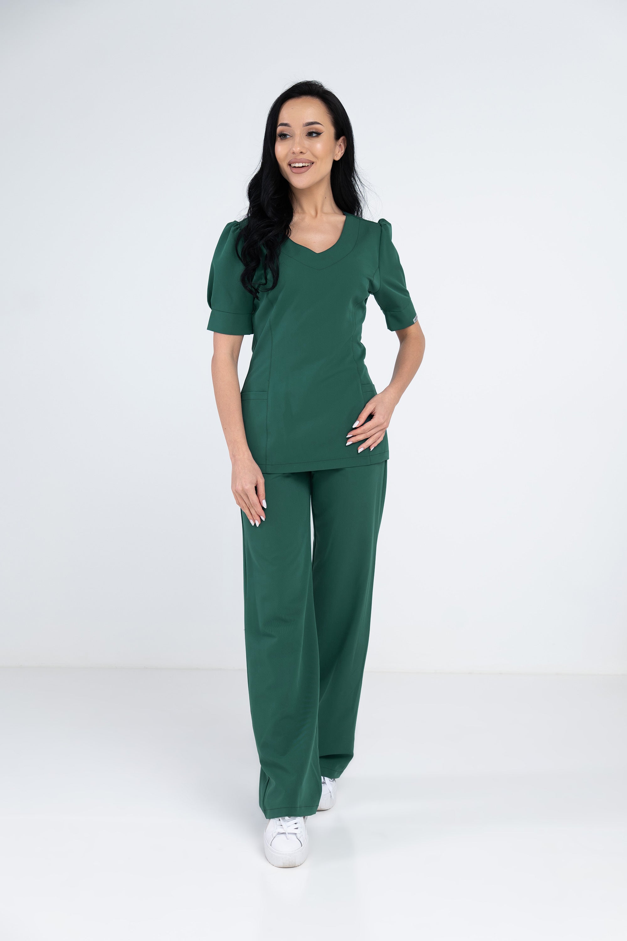 Medyczna bluza damska Julia - kolor dark green
