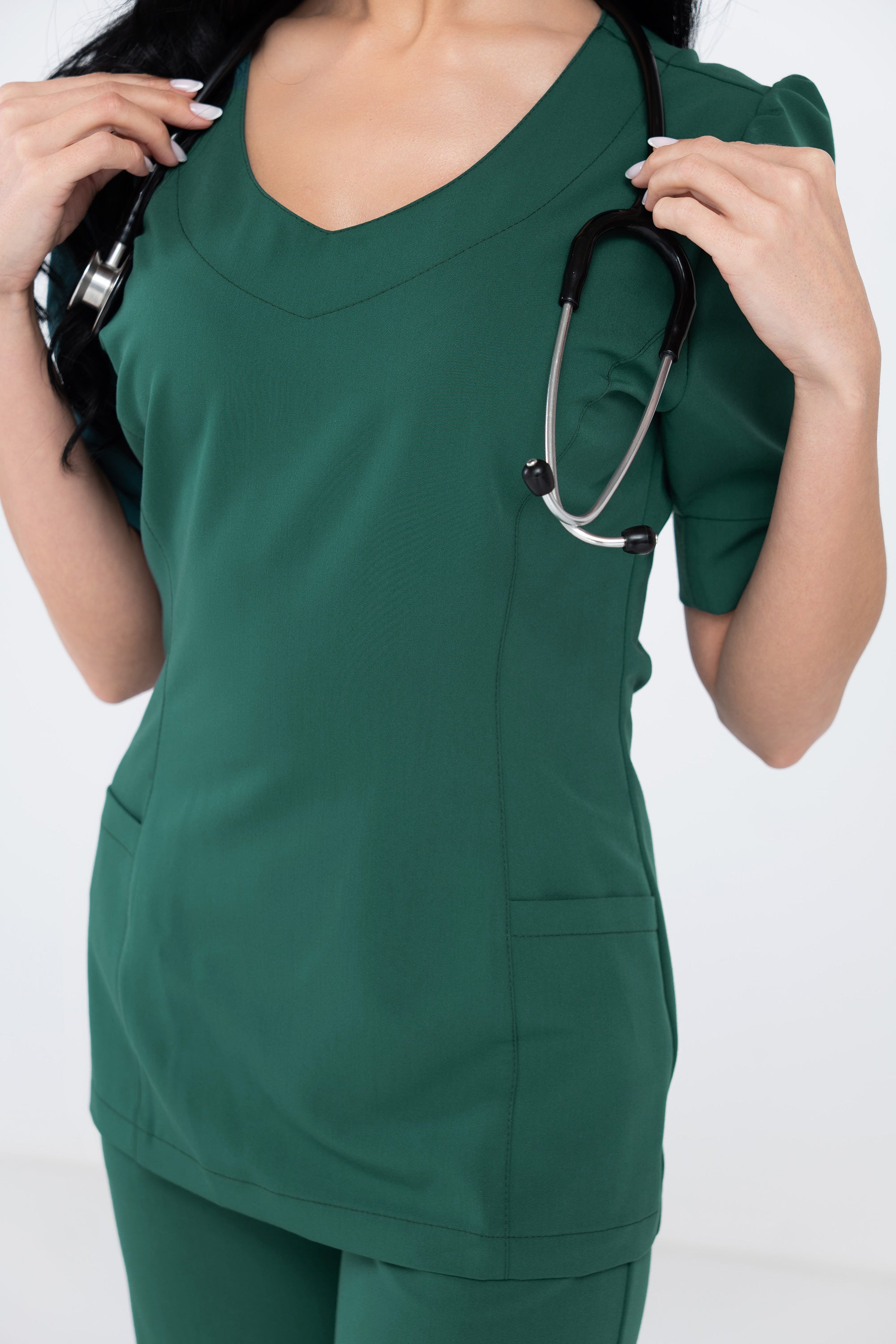 Medyczna bluza damska Julia - kolor dark green