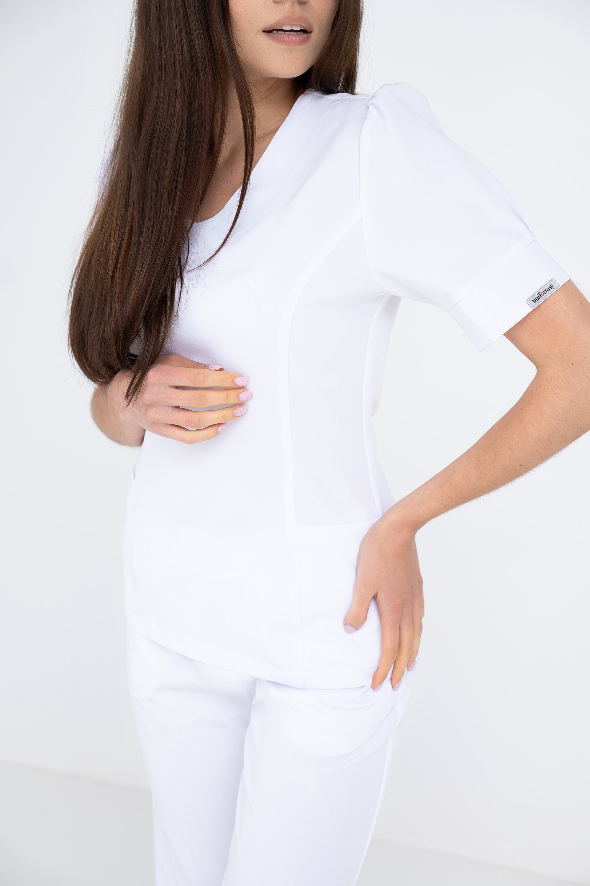 Medyczna bluza damska Julia - kolor White