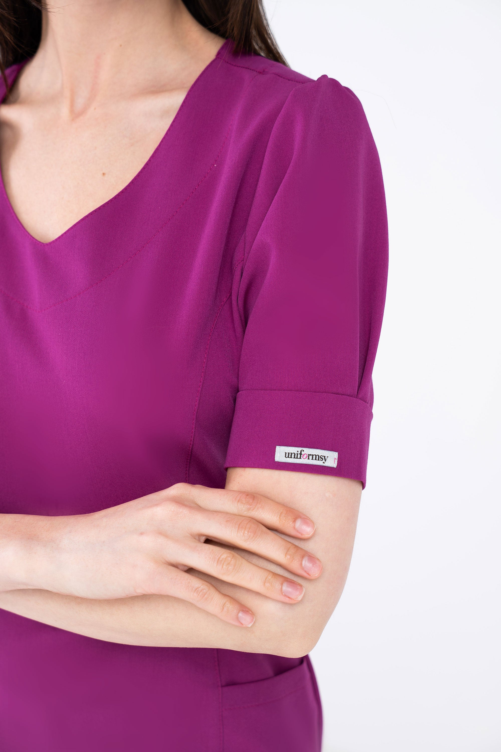 Medyczna bluza damska Julia - kolor rouge