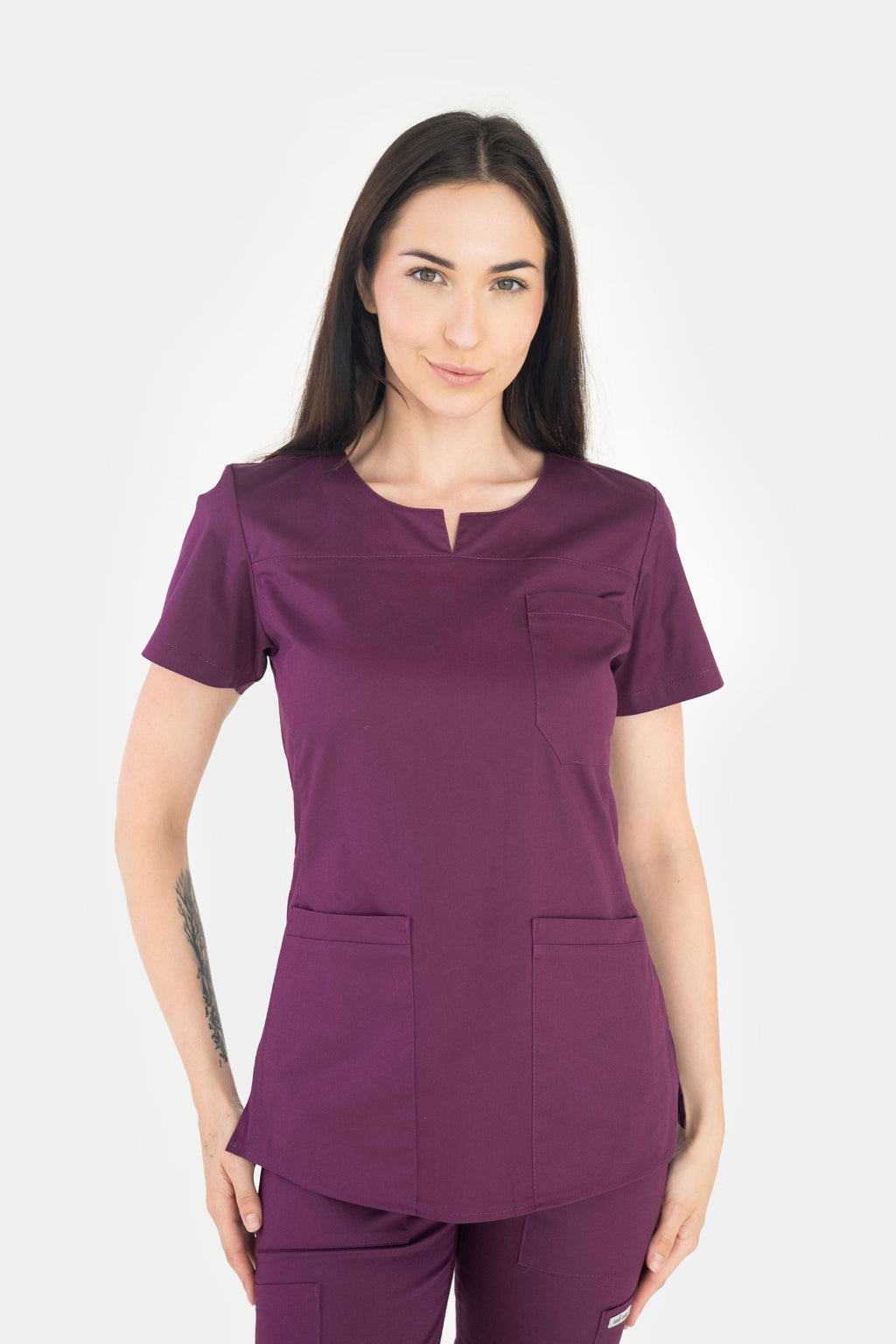 Komplet medyczny damski Coco - kolor jagodowy