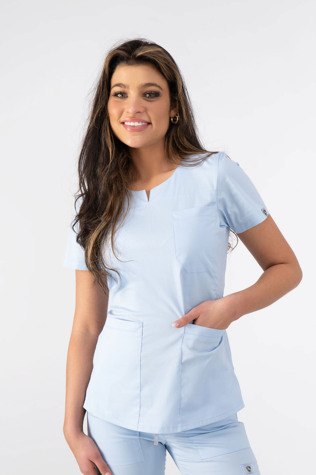 Komplet medyczny damski Coco - kolor jasnoniebieski