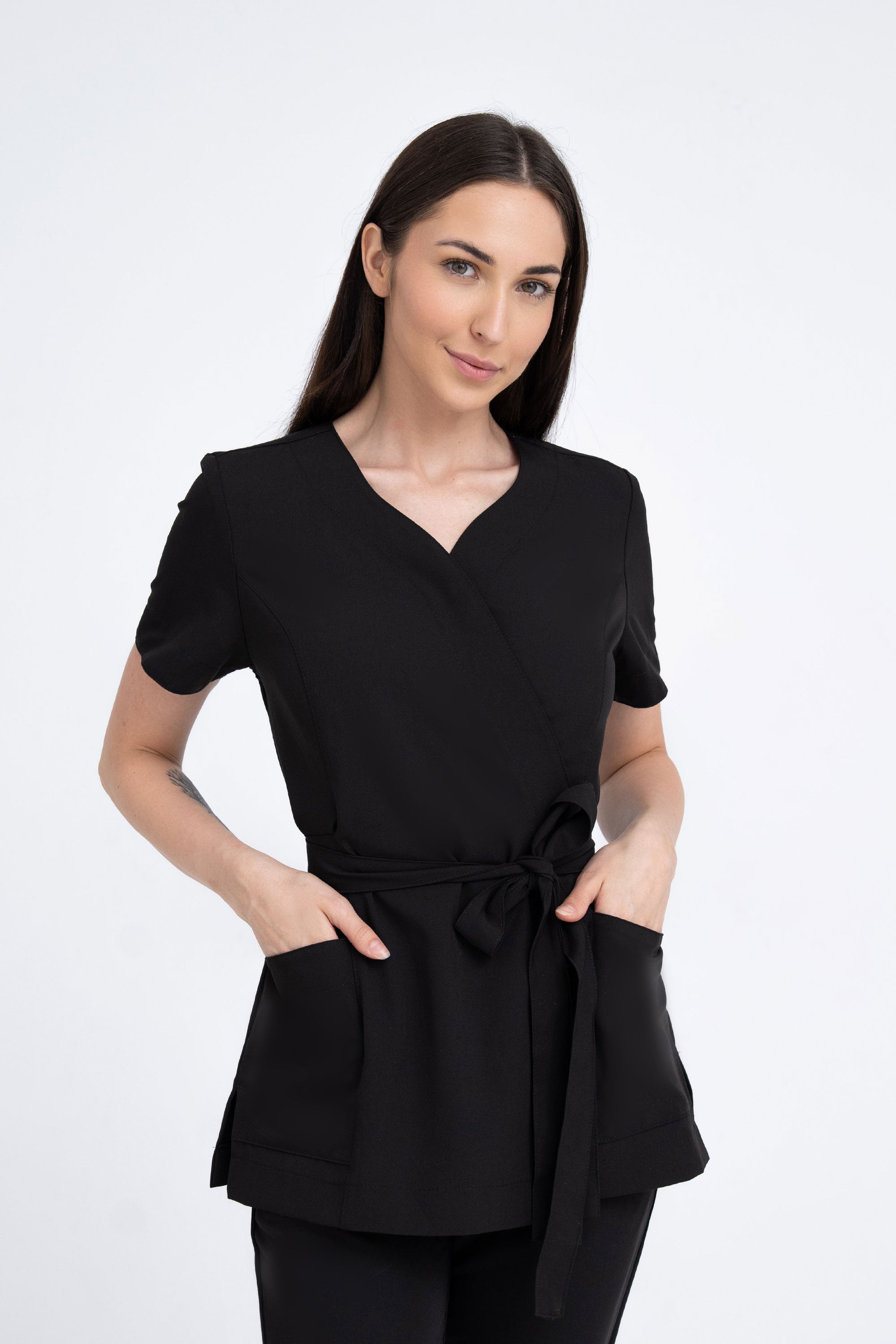 Kosmetyczna tunika damska Lili Soft - kolor black