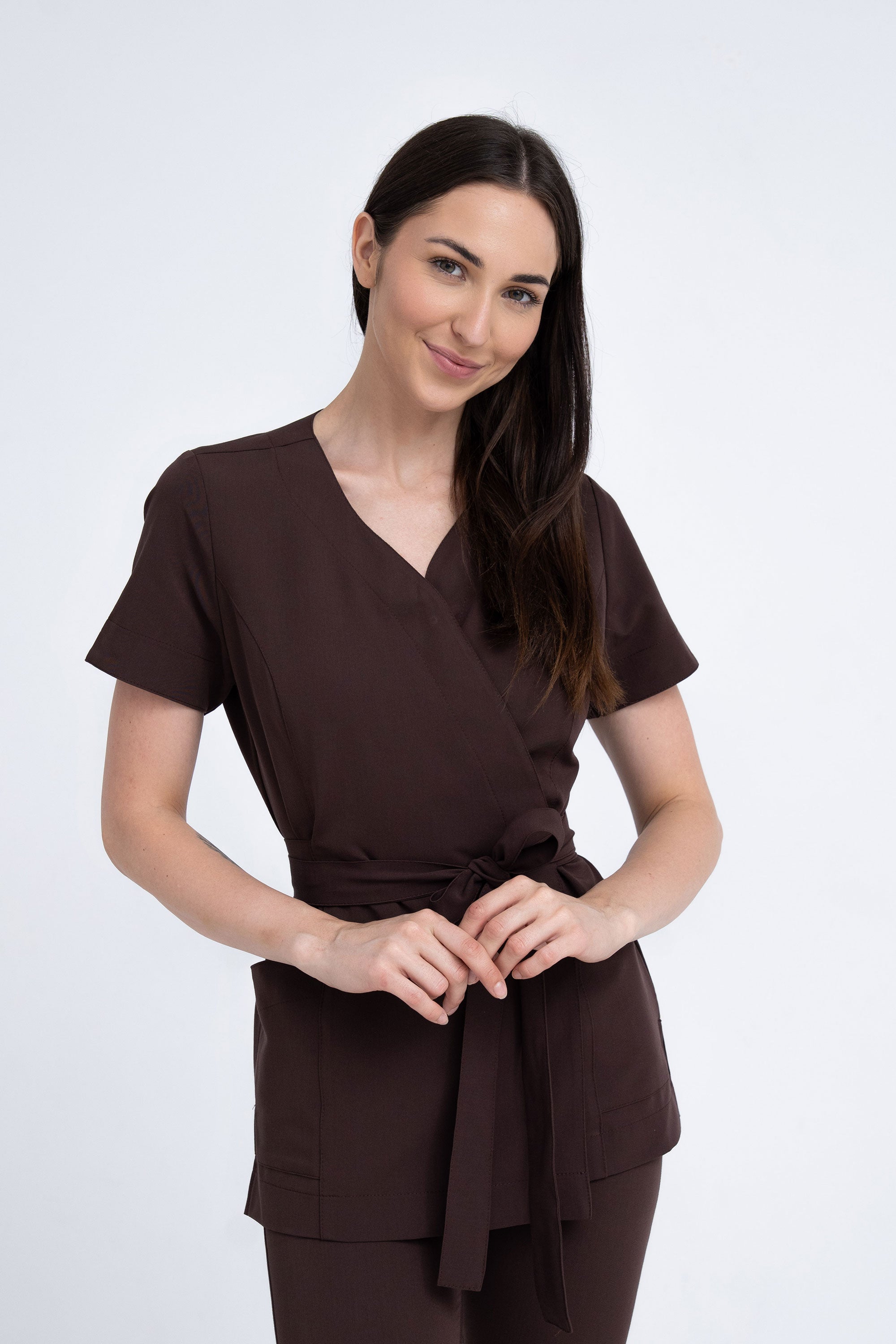 Kosmetyczna tunika damska Lili Soft - kolor choco