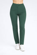 Damskie spodnie Mira Soft - kolor dark green