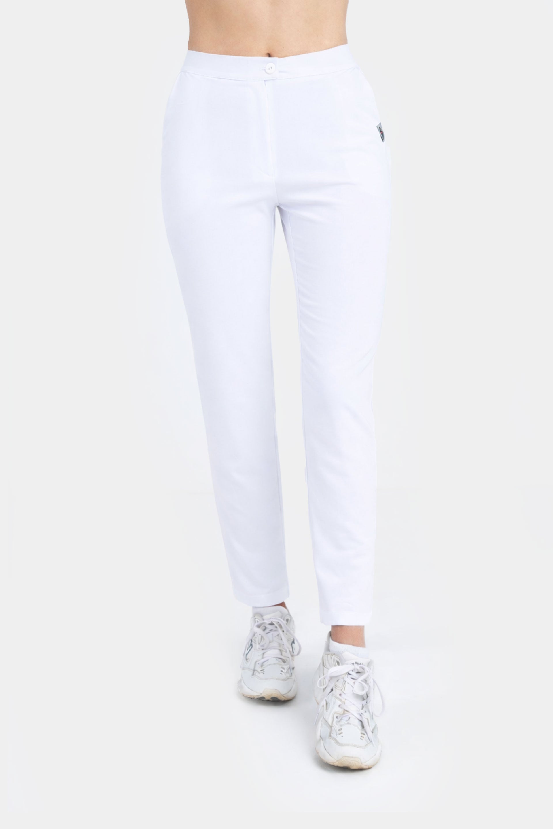 Damskie spodnie Mira Soft - kolor white