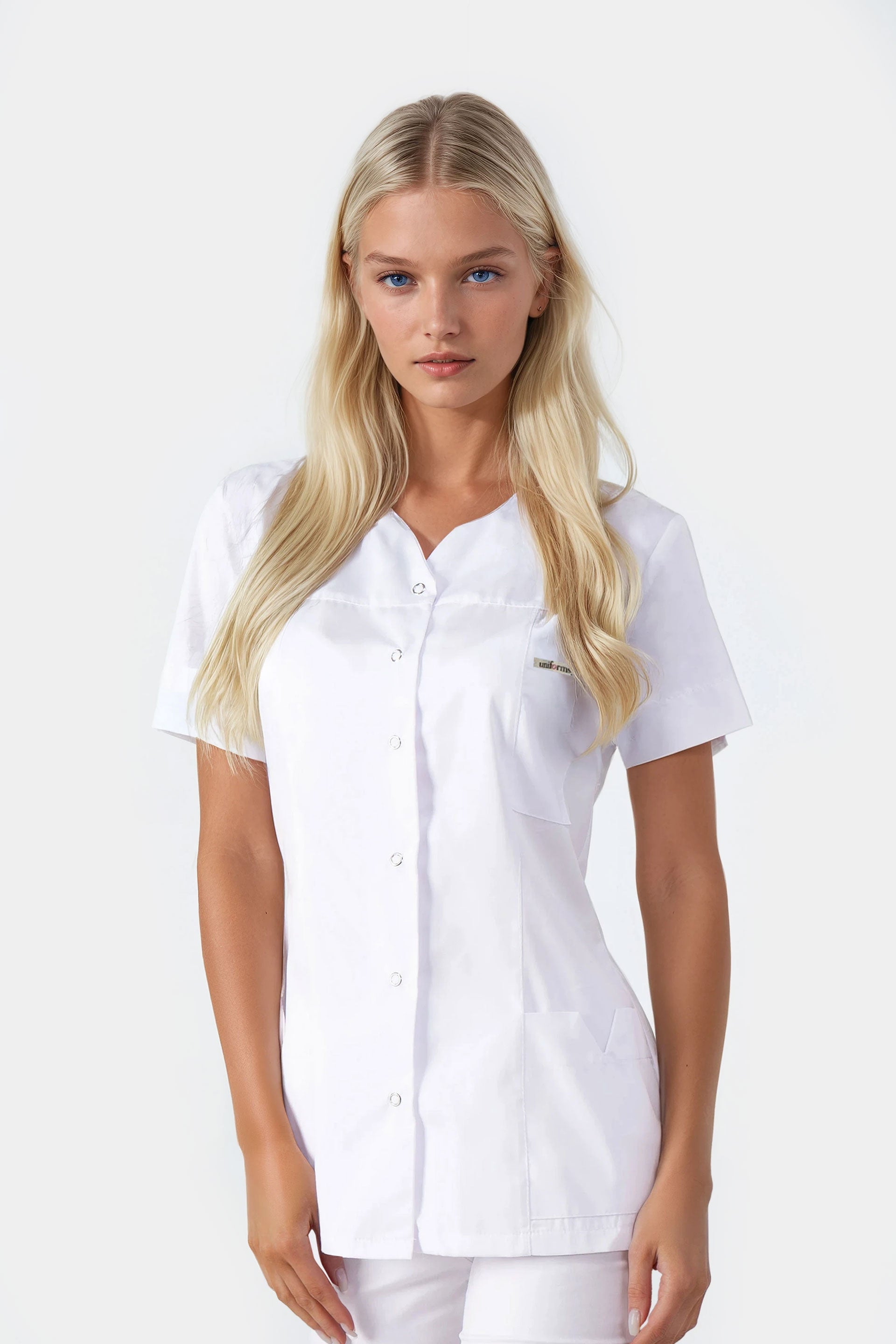 Damski żakiet medyczny Regina - kolor biały
