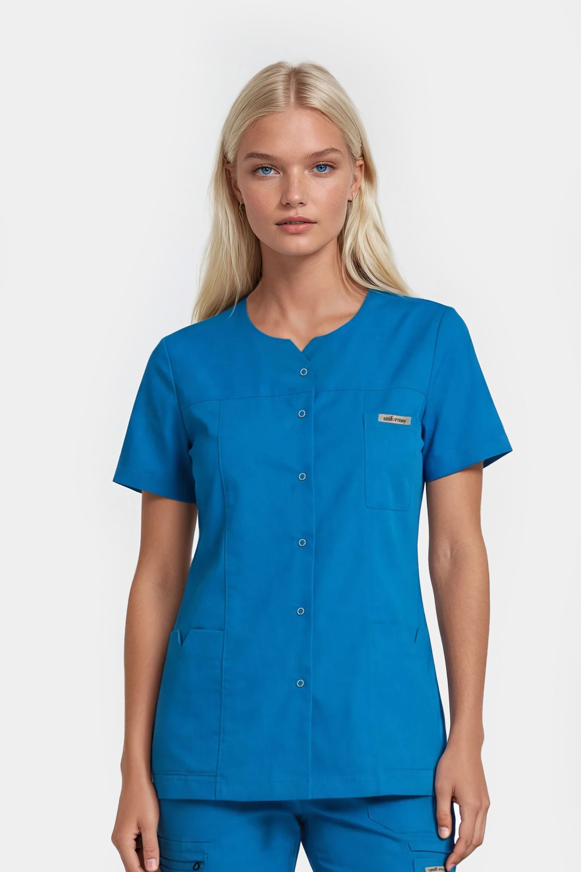 Damski żakiet medyczny Regina - kolor chabrowy