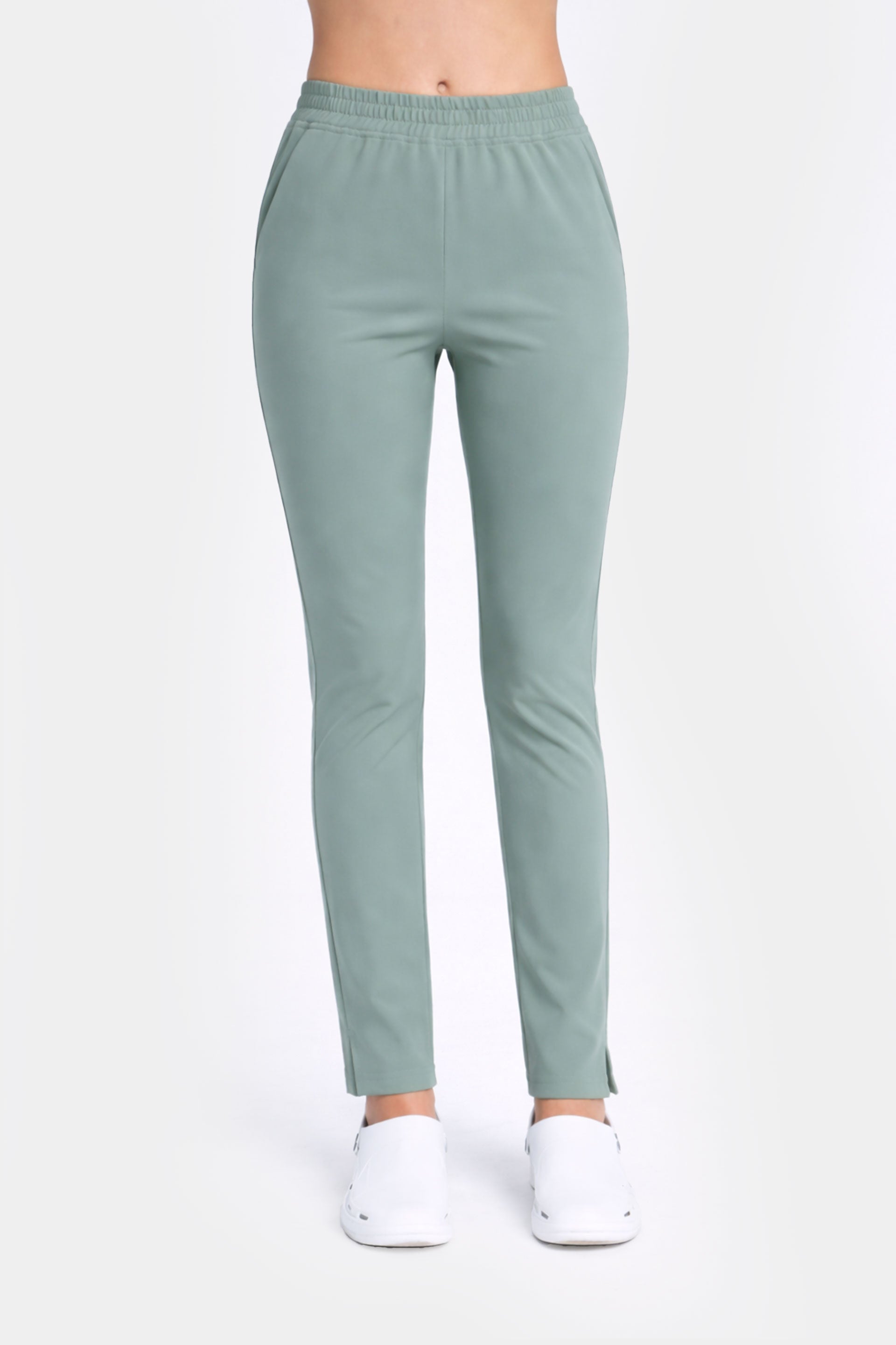 Damskie spodnie medyczne Slim Soft - kolor lily pad