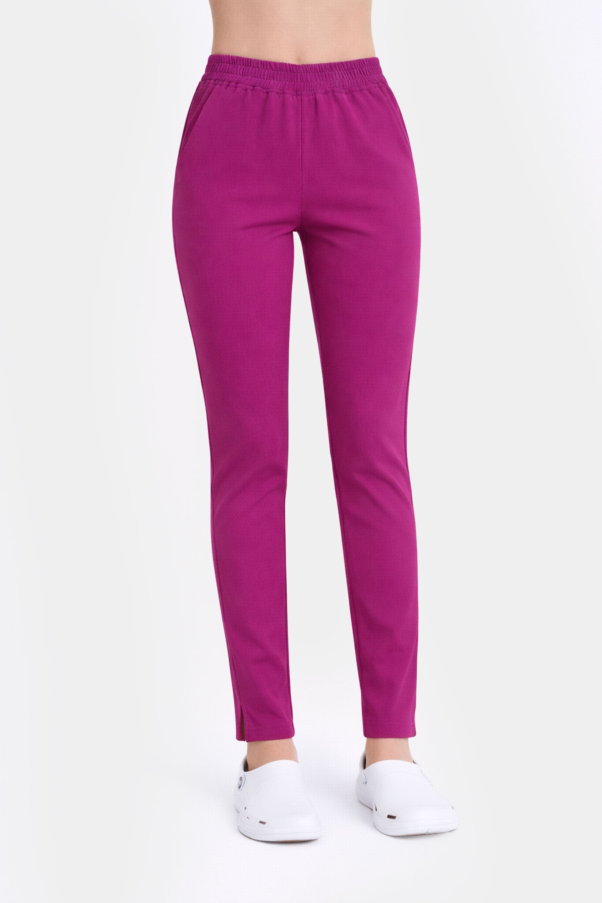 Damskie spodnie medyczne Slim Soft - kolor Rouge
