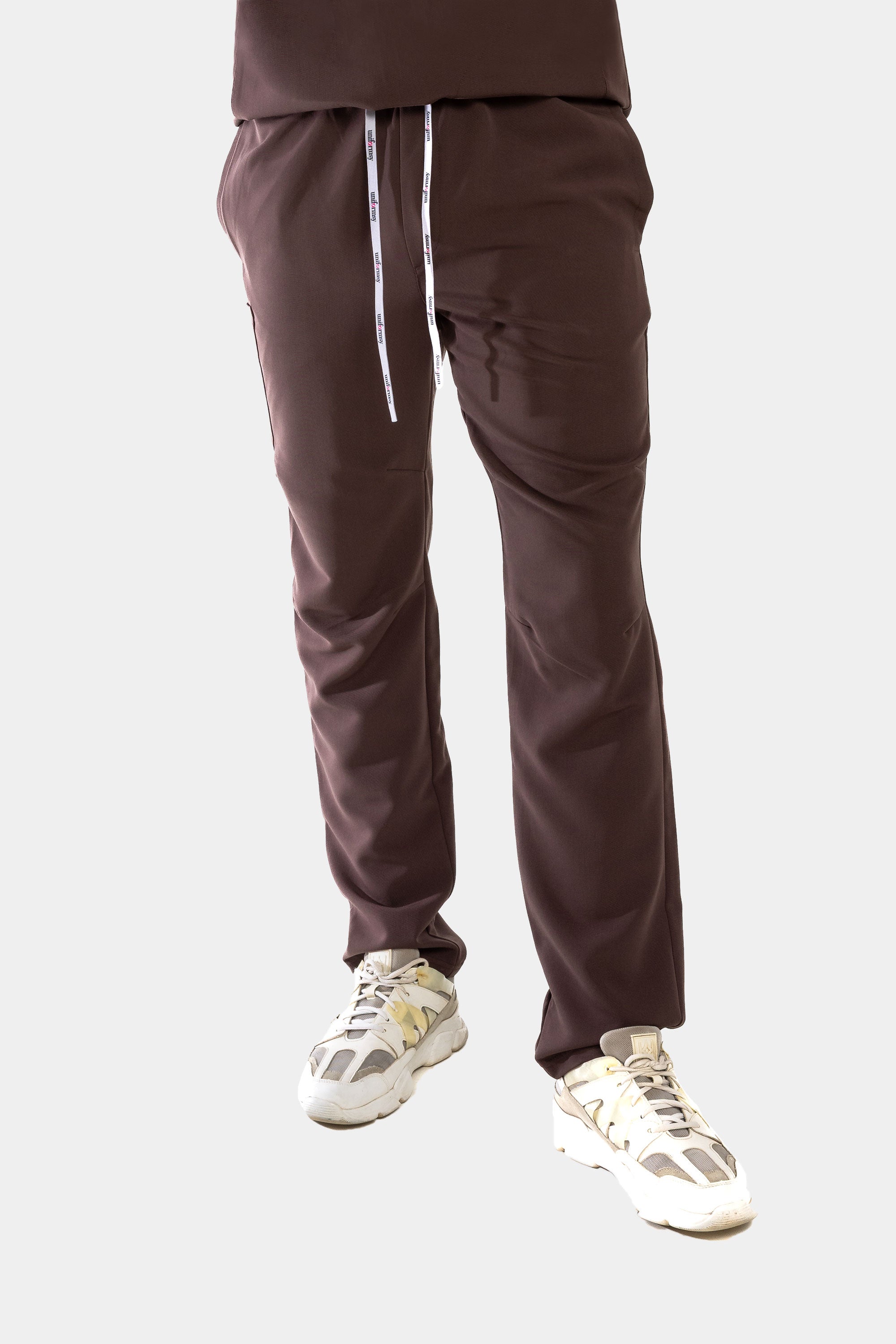 Męskie spodnie medyczne Harry - kolor choco