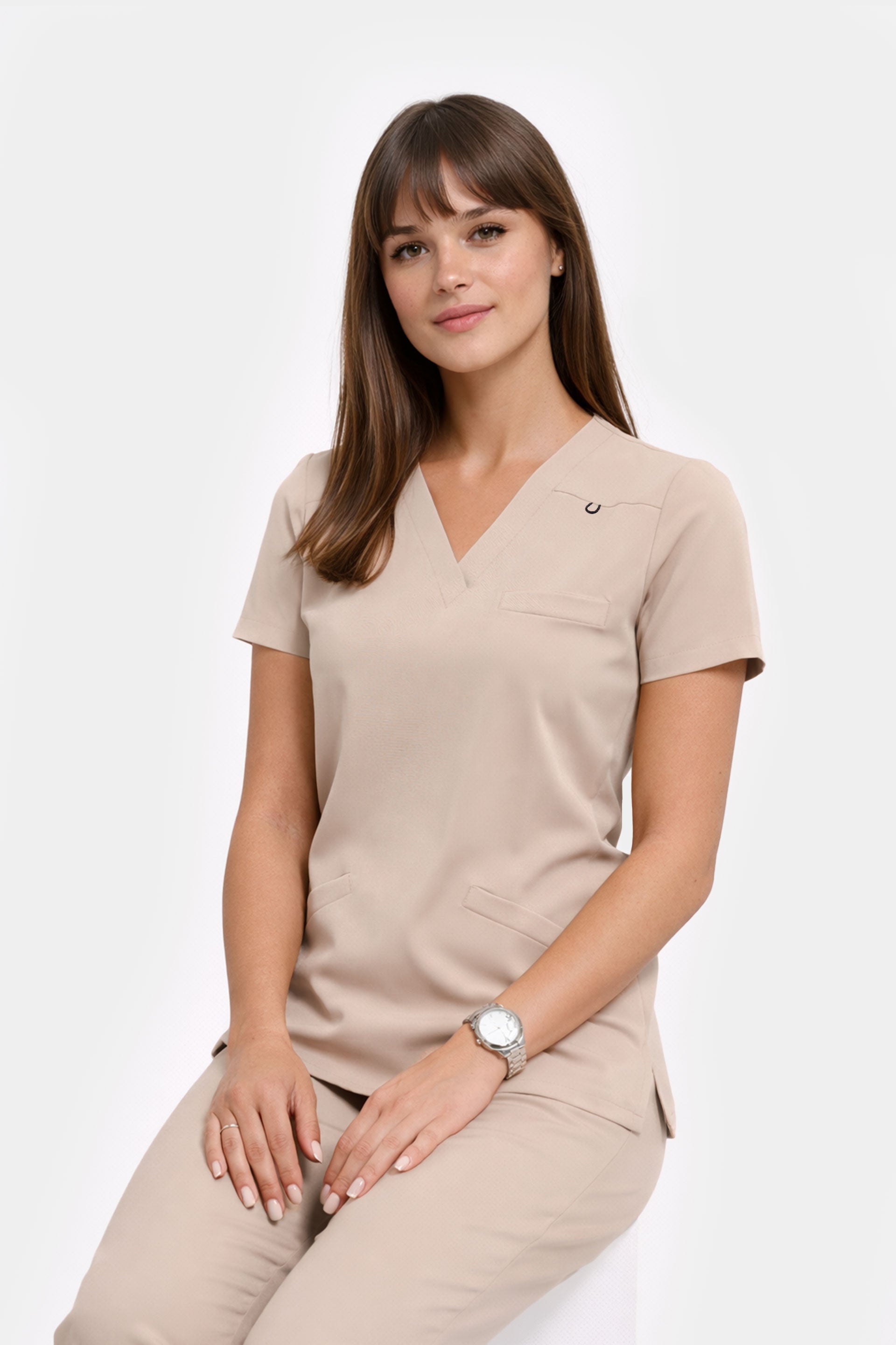 Damska bluza medyczna Stella - kolor beige