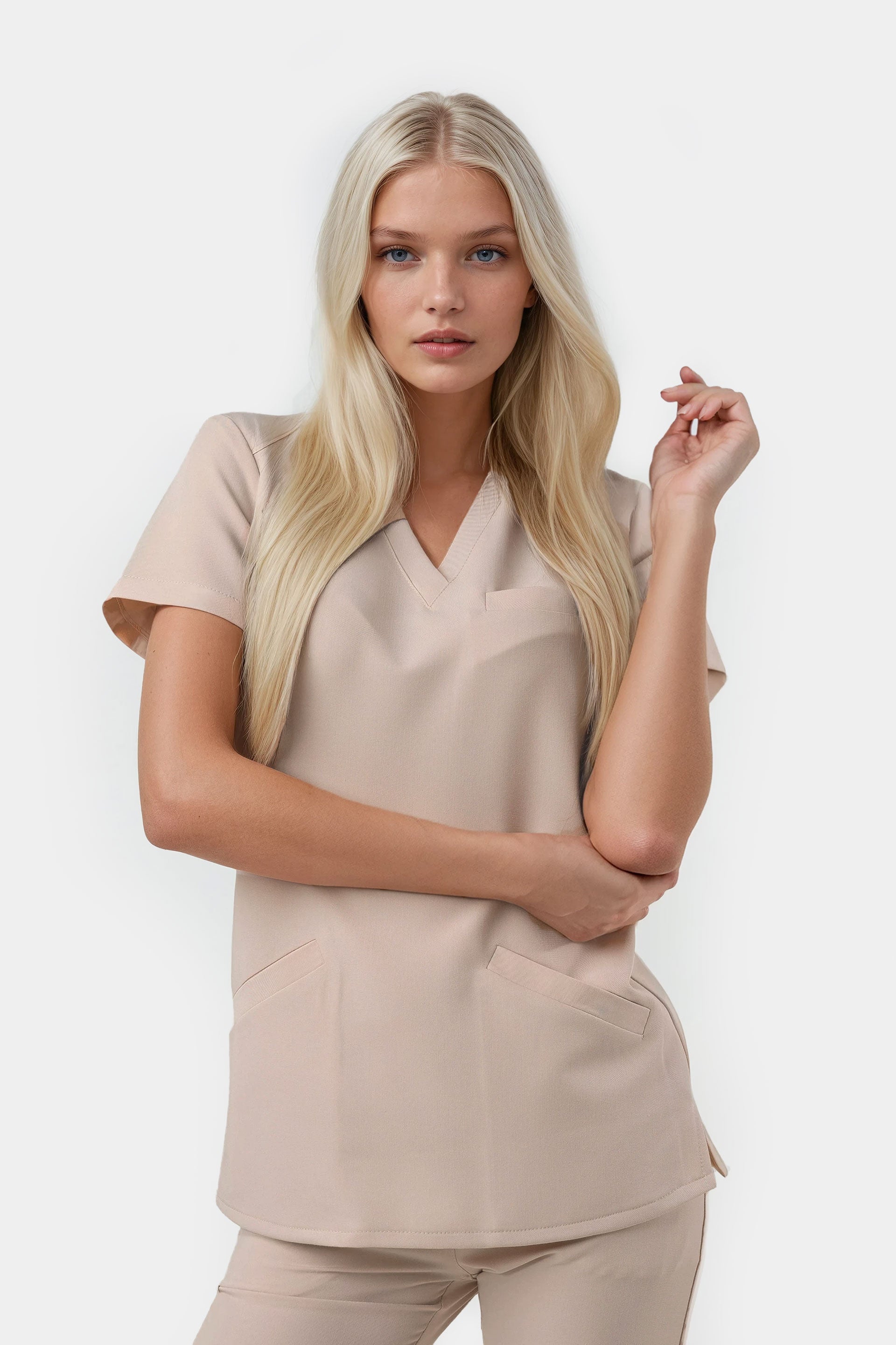 Damska bluza medyczna Stella - kolor Beige