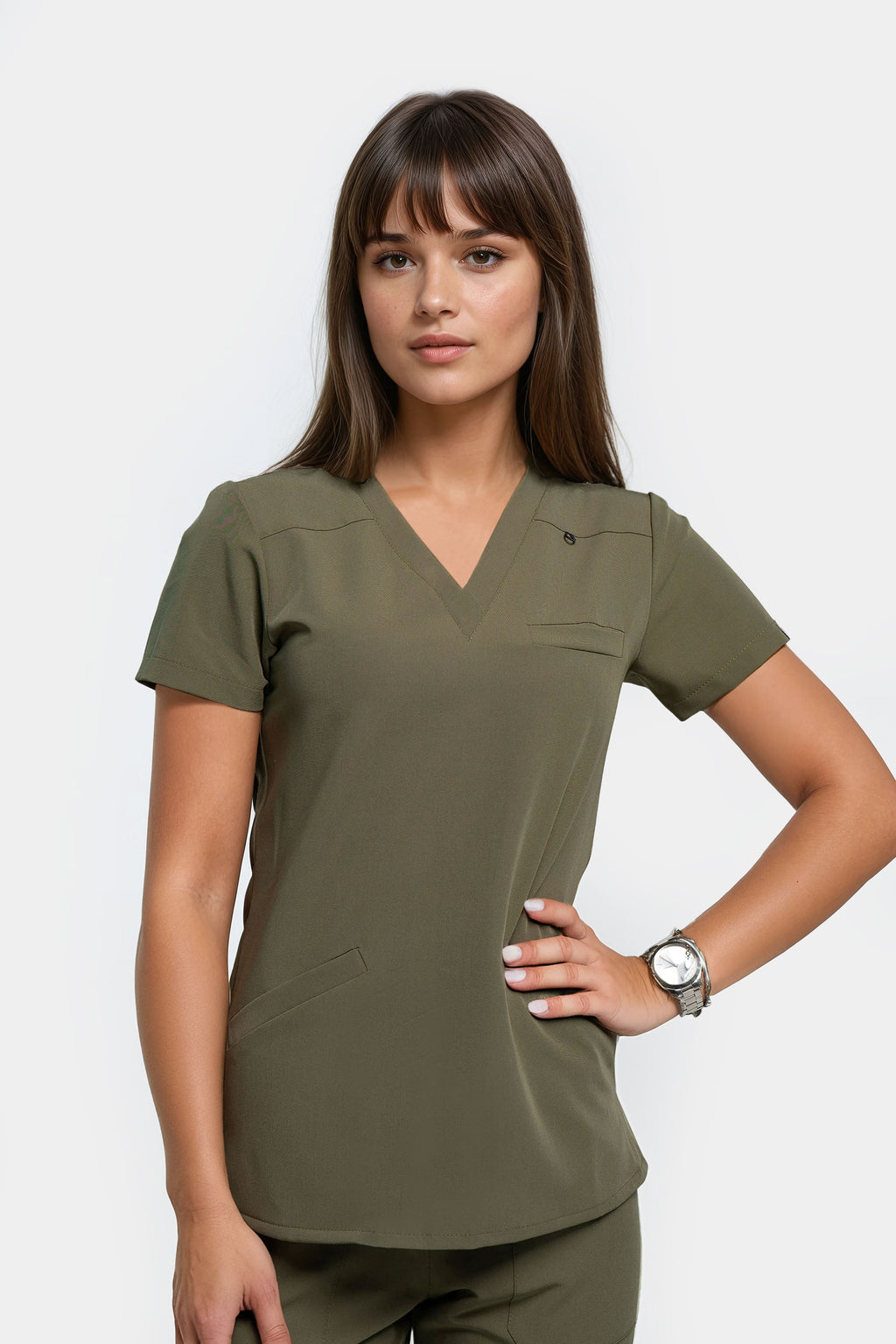 Damska bluza medyczna Stella - kolor Olive